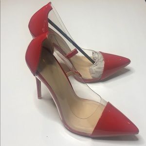 New Never worn sexy red stilettos. Sz 8